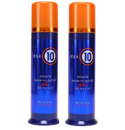 It's a 10 Haircare Miracle Leave-In Potion Plus Keratin - 3.4 fl. oz. (Pack of 2) Avelisse