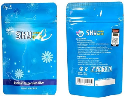 Sky Advanced Tech S+ Eyelash Extension Glue – Fast Drying, Long Lasting 6-8 Weeks, Latex & Formaldehyde Free (5ml, Black)