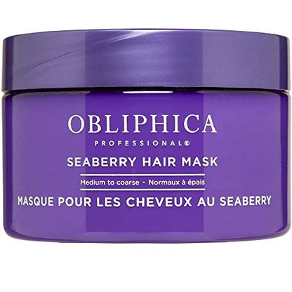 Obliphica Seaberry Hair Mask - Deep Conditioning Hydrating Treatment for Dry and Damaged Hair - Moisturizing Hair Repair and Growth Mask for Medium, Coarse, and Color-Treated Hair - 8.5 oz Avelisse
