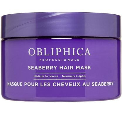 Obliphica Seaberry Hair Mask - Deep Conditioning Hydrating Treatment for Dry and Damaged Hair - Moisturizing Hair Repair and Growth Mask for Medium, Coarse, and Color-Treated Hair - 8.5 oz Avelisse