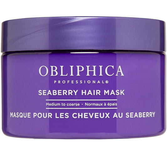 Obliphica Seaberry Hair Mask - Deep Conditioning Hydrating Treatment for Dry and Damaged Hair - Moisturizing Hair Repair and Growth Mask for Medium, Coarse, and Color-Treated Hair - 8.5 oz Avelisse