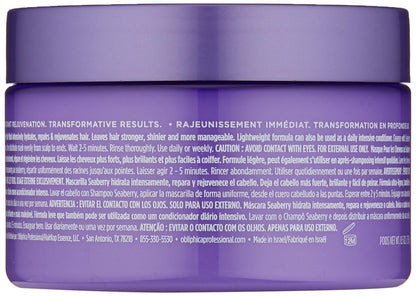 Obliphica Seaberry Hair Mask - Deep Conditioning Hydrating Treatment for Dry and Damaged Hair - Moisturizing Hair Repair and Growth Mask for Medium, Coarse, and Color-Treated Hair - 8.5 oz Avelisse