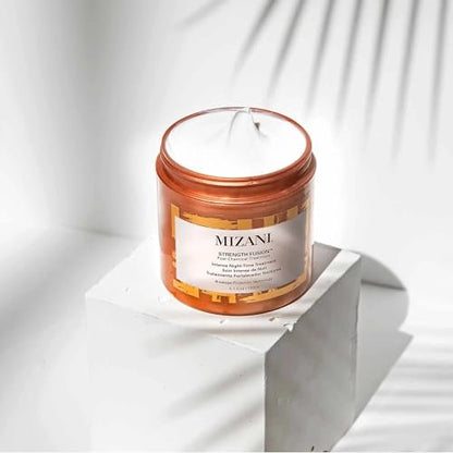 Mizani Strength Fusion Intense Night-Time Treatment – Deeply Nourishing Hair Mask with Shea Butter for Curly Hair (5.1 oz) Avelisse
