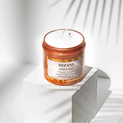 Mizani Strength Fusion Intense Night-Time Treatment – Deeply Nourishing Hair Mask with Shea Butter for Curly Hair (5.1 oz) Avelisse