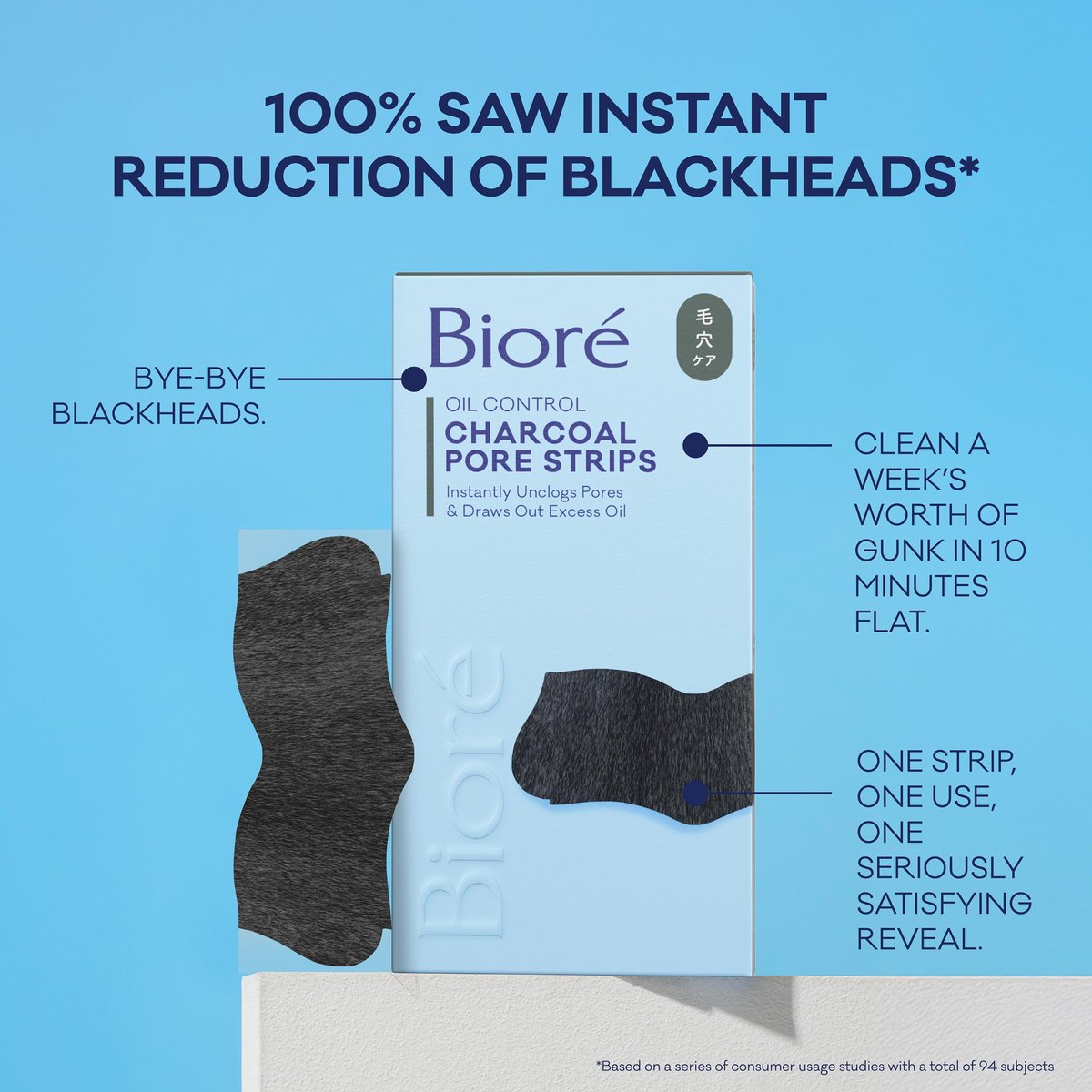 Biore Charcoal Deep Cleansing Pore Strips - 18 Count for Blackhead Removal & Oily Skin - görsel 15