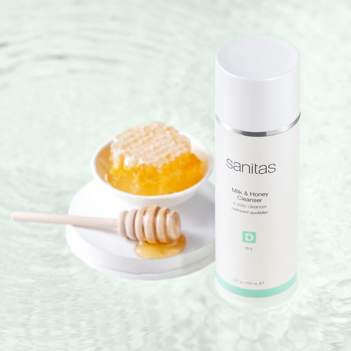 Sanitas Skincare Milk & Honey Cleanser – Rich, Restorative Cleanser for Dry Skin, 5 oz Avelisse