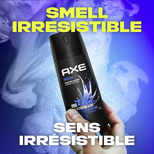 AXE Phoenix Body Spray Deodorant for Men, 4 oz (Pack of 4) – Long-Lasting Odor Protection, Aluminum-Free Avelisse