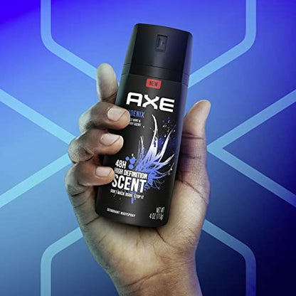 AXE Phoenix Body Spray Deodorant for Men, 4 oz (Pack of 4) – Long-Lasting Odor Protection, Aluminum-Free Avelisse