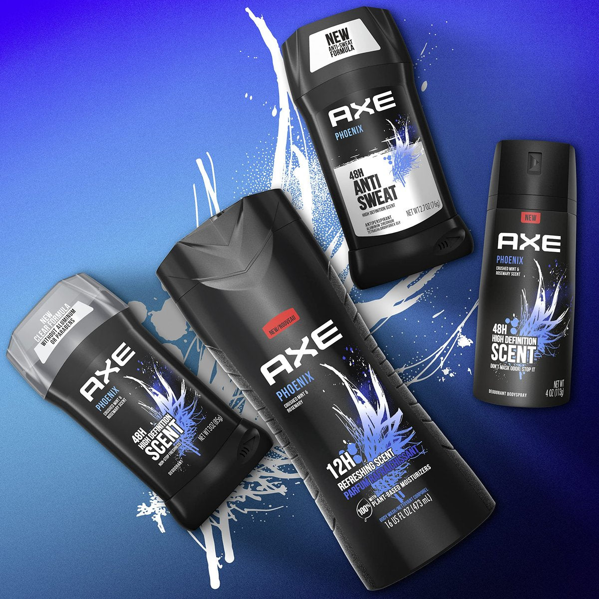 AXE Phoenix Body Spray Deodorant for Men, 4 oz (Pack of 4) – Long-Lasting Odor Protection, Aluminum-Free Avelisse