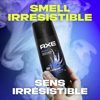 AXE Phoenix Body Spray Deodorant for Men, 4 oz (Pack of 4) – Long-Lasting Odor Protection, Aluminum-Free Avelisse