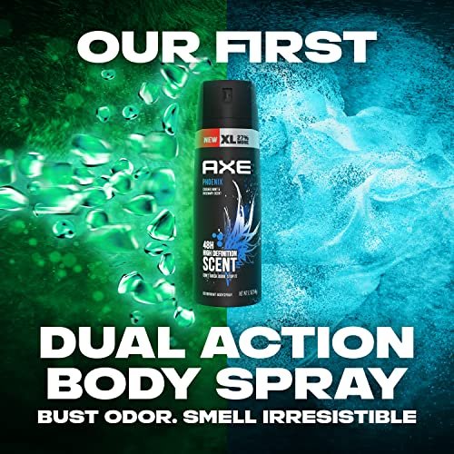 AXE Phoenix Body Spray Deodorant for Men, 4 oz (Pack of 4) – Long-Lasting Odor Protection, Aluminum-Free Avelisse
