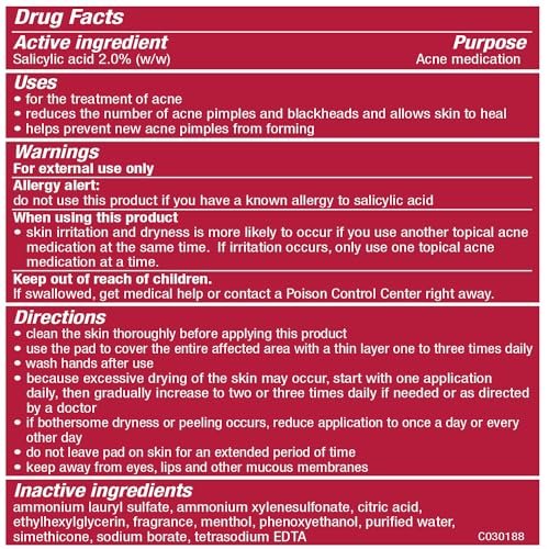 Stridex Daily Care Acne Pads with Salicylic Acid, Maximum Strength, 90 Count (Pack of 2) Avelisse