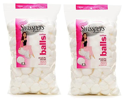 Swisspers Super Jumbo Large Cotton Balls, 140 Count (Pack of 2) – 280 Hypoallergenic Cotton Balls Total Avelisse
