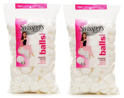 Swisspers Super Jumbo Large Cotton Balls, 140 Count (Pack of 2) – 280 Hypoallergenic Cotton Balls Total Avelisse