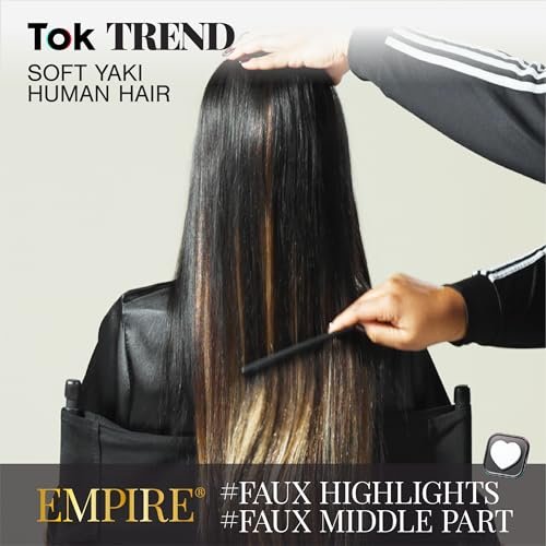 Sensationnel Empire Yaki Human Hair Weave - 8 Inch Jet Black - Tangle Free for Sew In & Quick Weave - görsel 4