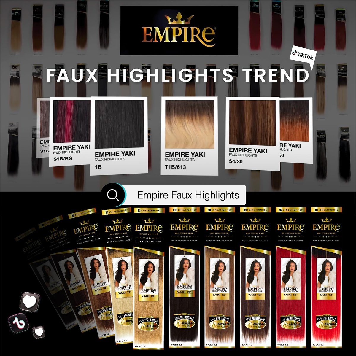 Sensationnel Empire Yaki Human Hair Weave - 8 Inch Jet Black - Tangle Free for Sew In & Quick Weave - görsel 7