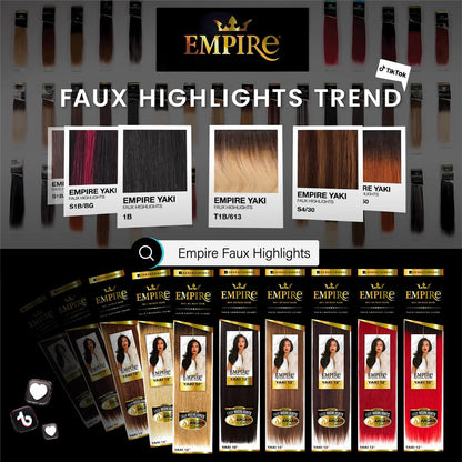 Sensationnel Empire Yaki Human Hair Weave - 8 Inch Jet Black - Tangle Free for Sew In & Quick Weave