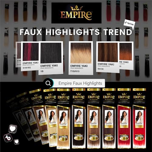 Sensationnel Empire Yaki Human Hair Weave - 8 Inch Jet Black - Tangle Free for Sew In & Quick Weave - görsel 8