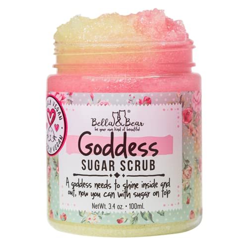 Bella & Bear Goddess Sugar Scrub – Travel Size – Vegan 3.4 oz Exfoliating Body Scrub - görsel 2