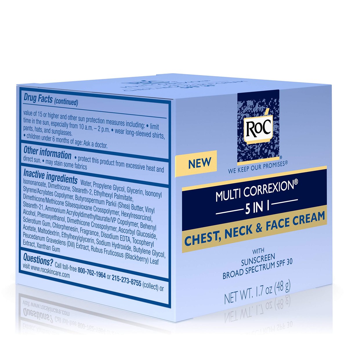 RoC Multi Correxion 5 in 1 Anti-Aging Chest, Neck and Face Cream with SPF 30, Moisturizing Cream Made with Vitamin E, 1.7 oz - görsel 9