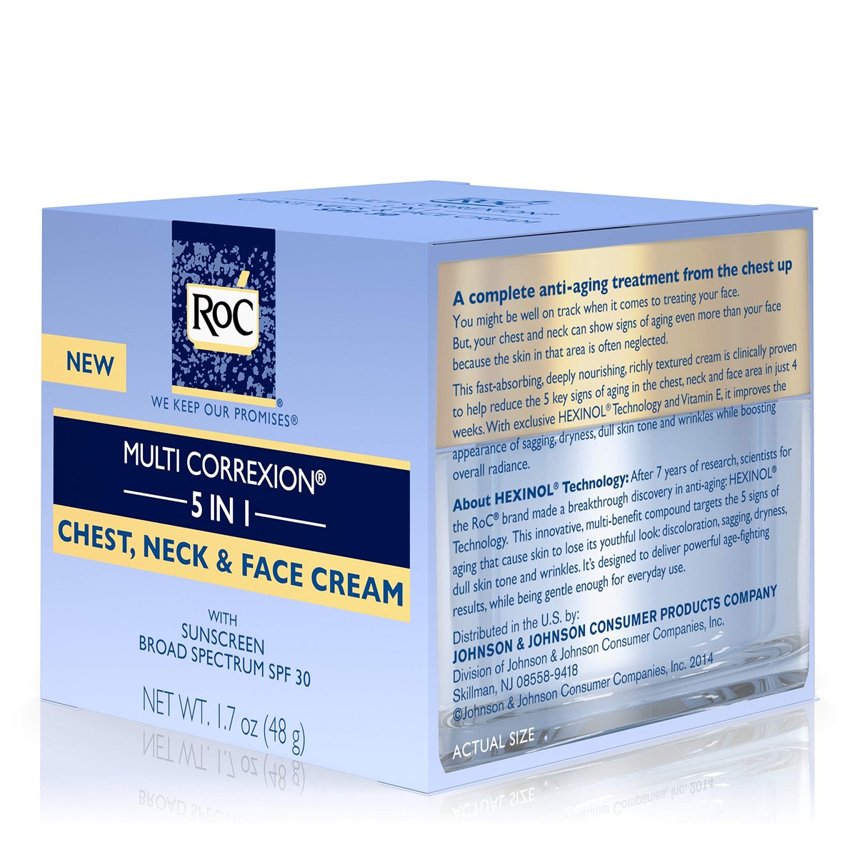 RoC Multi Correxion 5 in 1 Anti-Aging Chest, Neck and Face Cream with SPF 30, Moisturizing Cream Made with Vitamin E, 1.7 oz - görsel 7