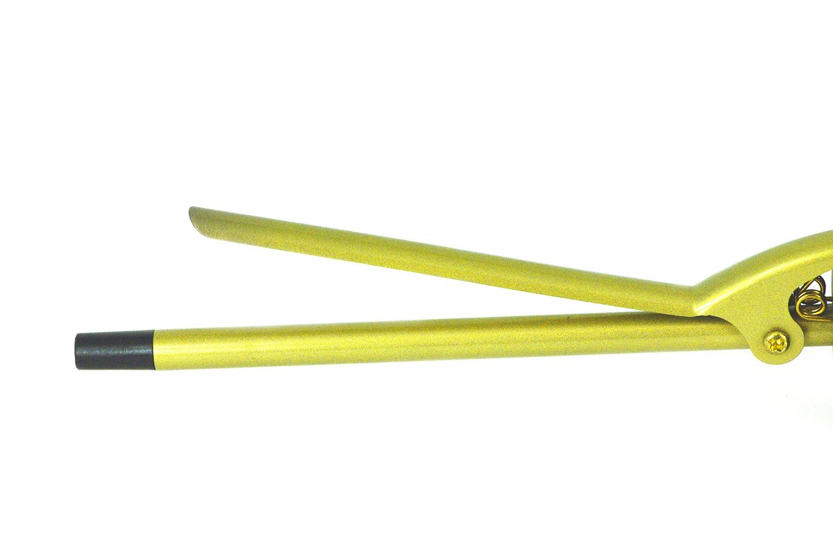 Hot and Hotter Gold Ceramic Curling Iron - 1/4 Inch Barrel for Tight Curls and Waves Avelisse