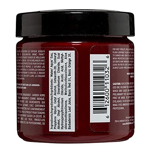 MANIC PANIC Classic Vampire Red Semi Permanent Hair Color - Deep Blood Red Hair Dye, 4 oz (Pack of 2) - Vegan & Cruelty-Free Avelisse