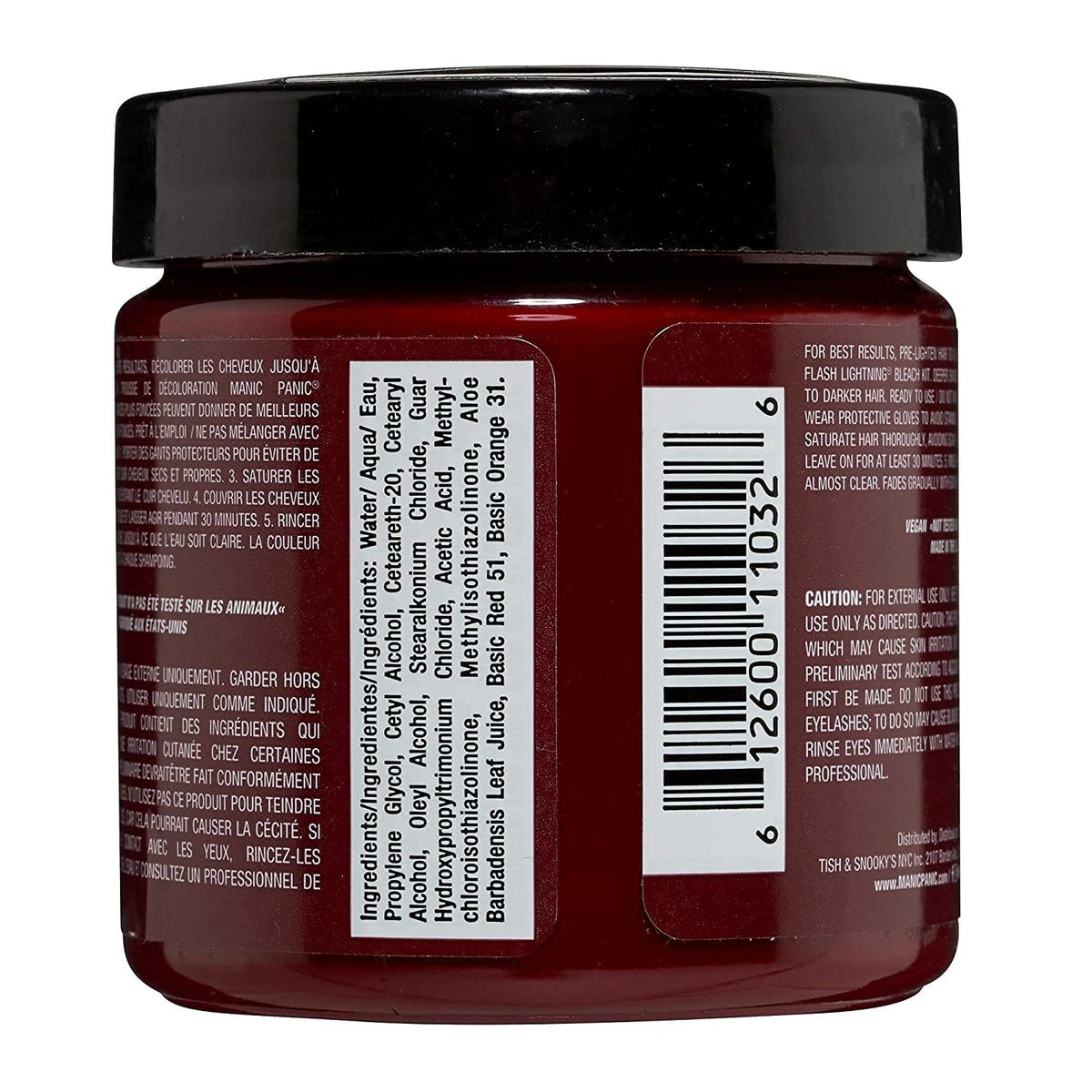 MANIC PANIC Classic Vampire Red Semi Permanent Hair Color - Deep Blood Red Hair Dye, 4 oz (Pack of 2) - Vegan & Cruelty-Free Avelisse