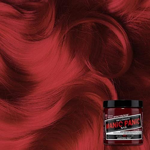 MANIC PANIC Classic Vampire Red Semi Permanent Hair Color - Deep Blood Red Hair Dye, 4 oz (Pack of 2) - Vegan & Cruelty-Free Avelisse