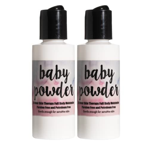 The Lotion Company 24 Hour Skin Therapy Lotion - Full Body Moisturizer, Travel Size, Paraben Free, Made in USA, Baby Powder Fragrance, 2 oz. (Pack of 2) - görsel 2