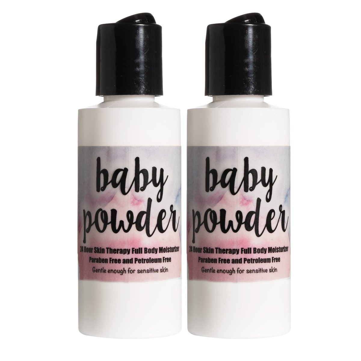 The Lotion Company 24 Hour Skin Therapy Lotion - Full Body Moisturizer, Travel Size, Paraben Free, Made in USA, Baby Powder Fragrance, 2 oz. (Pack of 2) - görsel 1