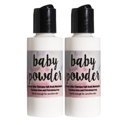 The Lotion Company 24 Hour Skin Therapy Lotion - Full Body Moisturizer, Travel Size, Paraben Free, Made in USA, Baby Powder Fragrance, 2 oz. (Pack of 2)