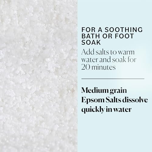 Sky Organics Epsom Salt Bath Soak - 5 lbs, 100% Pure Magnesium Sulfate USP, Unscented Medium Grain - Vegan & Cruelty-Free Avelisse