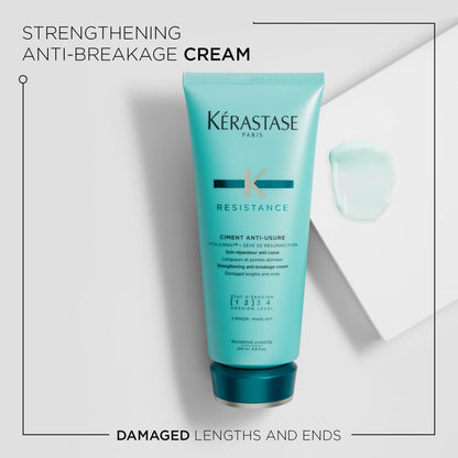 Kérastase Resistance Ciment Anti-Usure Treatment – Restorative Anti-Breakage Cream for Weak, Brittle, Damaged Hair, 6.8 Fl Oz Avelisse