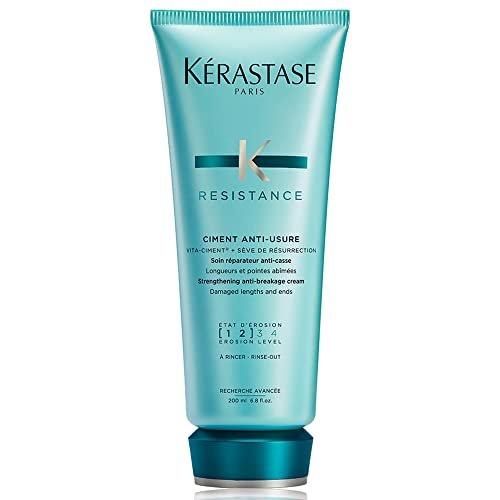 Kérastase Resistance Ciment Anti-Usure Treatment – Restorative Anti-Breakage Cream for Weak, Brittle, Damaged Hair, 6.8 Fl Oz Avelisse