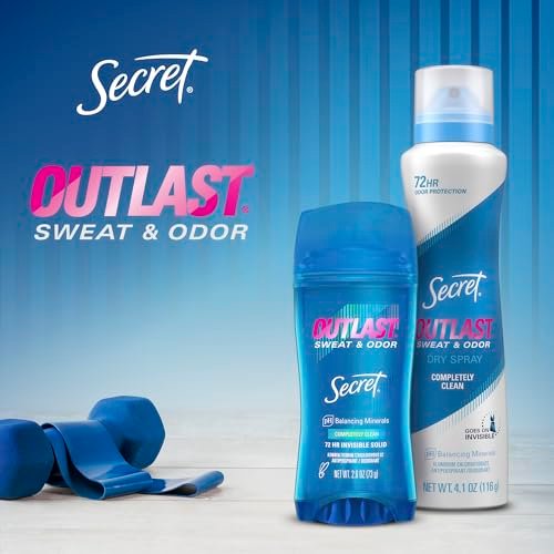 Secret Outlast Antiperspirant Deodorant for Women, Unscented Clear Gel, 2.6 oz (Pack of 6) - Sweat & Odor Protection with PH Balancing Minerals Avelisse