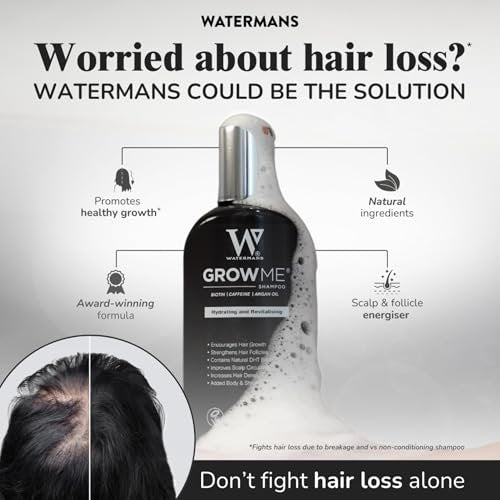 Watermans UK Biotin & Argan Oil Hair Growth Shampoo and Conditioner Set - with Rosemary, Niacinamide, Lupin - for Men and Women - 8.45 fl oz Each Avelisse