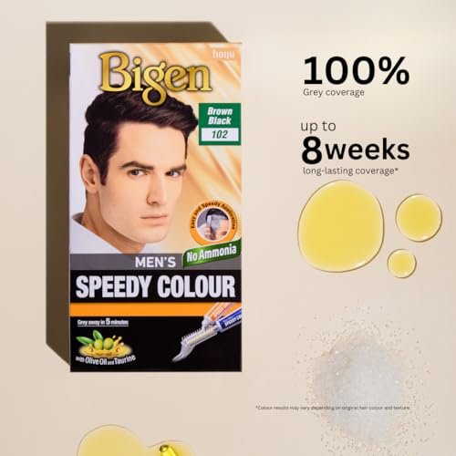 Bigen Men's Speedy Hair Colour 105 Medium Brown - Quick & Natural Gray Coverage - görsel 4