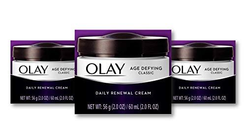 Olay Age Defying Classic Daily Renewal Cream Face Moisturizer, 2 oz (Pack of 3) Avelisse