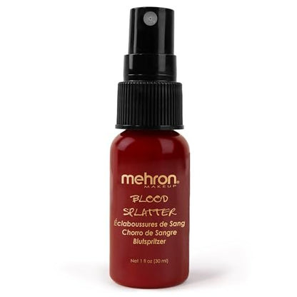 Mehron Makeup Blood Splatter - Professional Fake Spray Blood for Halloween, Costumes & Special FX - 1 fl oz (30 ml) - Bright Arterial Avelisse