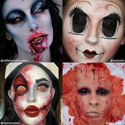Mehron Makeup Blood Splatter - Professional Fake Spray Blood for Halloween, Costumes & Special FX - 1 fl oz (30 ml) - Bright Arterial Avelisse