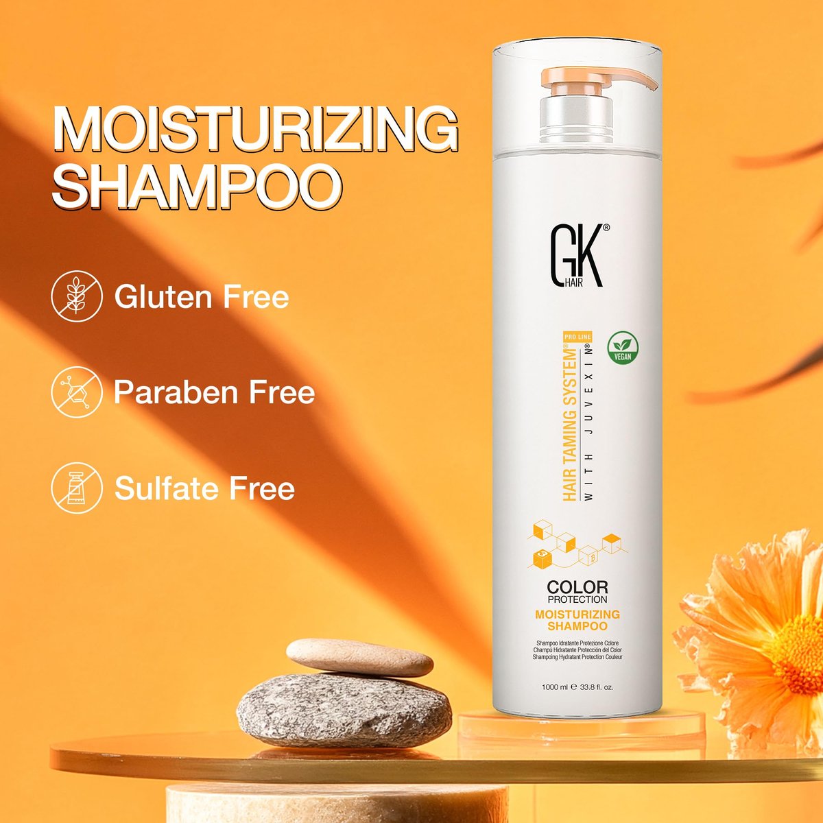 GK HAIR Vegan Color Treated Moisturizing Shampoo for Women – Deep Conditioning Hair Mask with Keratin & Frizz Control, Hydrate Treatment for Dry Damaged Hair – 33.8 oz Avelisse