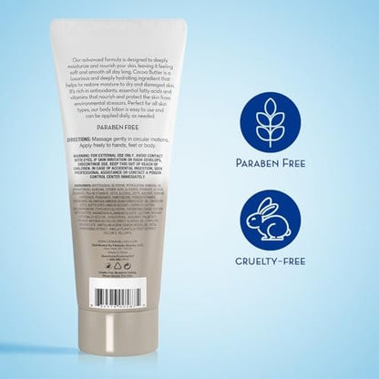 Dermasil Body Lotion Cocoa Butter 3-Pack, Non-Greasy Fast-Absorbing, 8 oz Each Avelisse