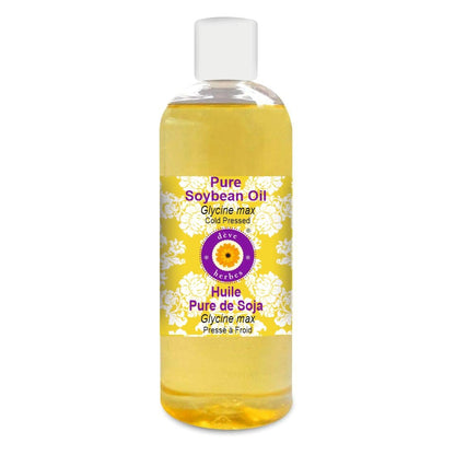 dève herbes Pure Soybean Oil (Glycine max) Cold Pressed - 200ml (6.76 oz) - 100% Natural Carrier Oil for Skin, Hair & Massage