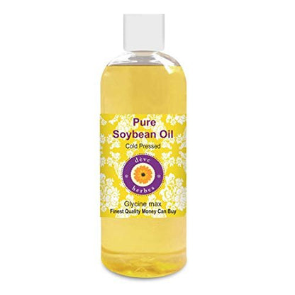 dève herbes Pure Soybean Oil (Glycine max) Cold Pressed - 200ml (6.76 oz) - 100% Natural Carrier Oil for Skin, Hair & Massage
