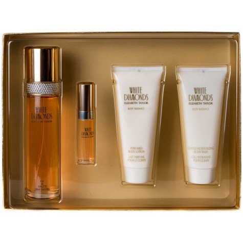 Elizabeth Taylor White Diamonds Gift Set: Eau de Toilette + Body Lotion (3.4 oz / 100 ml Each) - görsel 3