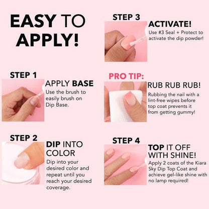 Kiara Sky Professional Nails Dip Liquid Essentials Step 2 Base for Dip Powder Manicure Avelisse
