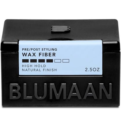 BluMaan Wax Fiber for Men – Adds Volume & Controls Hair All Day Hold – Natural Finish for All Hair Types – Original Styling Meraki