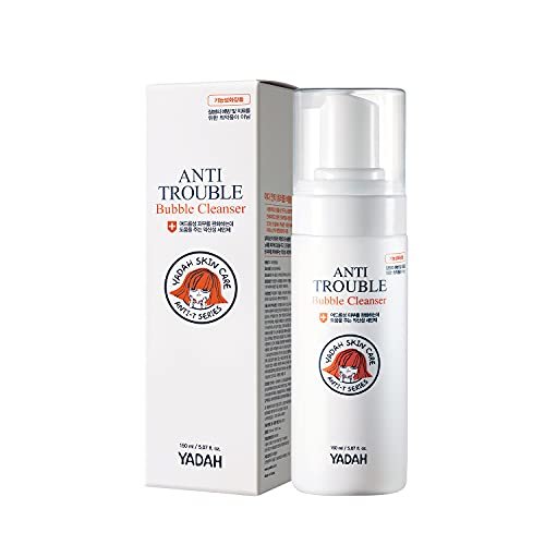 YADAH Anti Trouble Bubble Cleanser 5.07 oz – Salicylic Acid Facial Cleanser for Acne, Vegan & Sensitive Skin - görsel 2