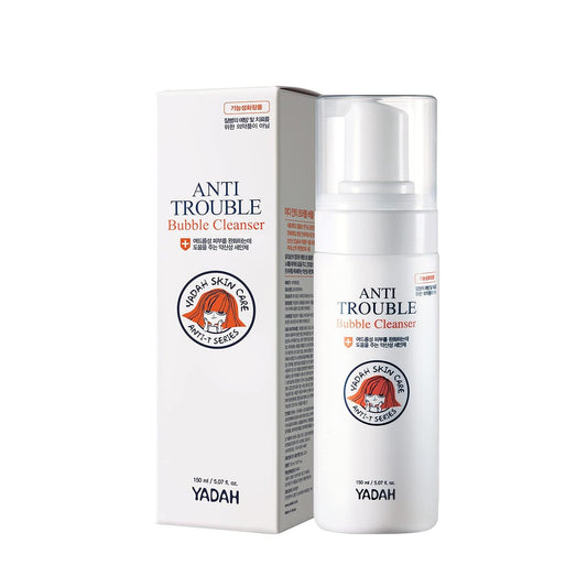 YADAH Anti Trouble Bubble Cleanser 5.07 oz – Salicylic Acid Facial Cleanser for Acne, Vegan & Sensitive Skin
